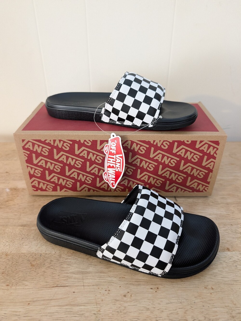Vans La Costa Checkerboard Slides Women's size 7.5